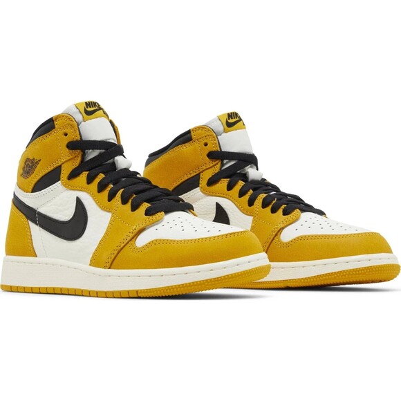 Air Jordan Retro 1 High OG "Yellow Ochre" [FD1437-701] *Choose Your Size* Youth - Picture 3 of 7
